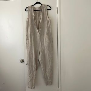 Eileen Fischer 💯 linen jumpsuit w pockets, EUC
